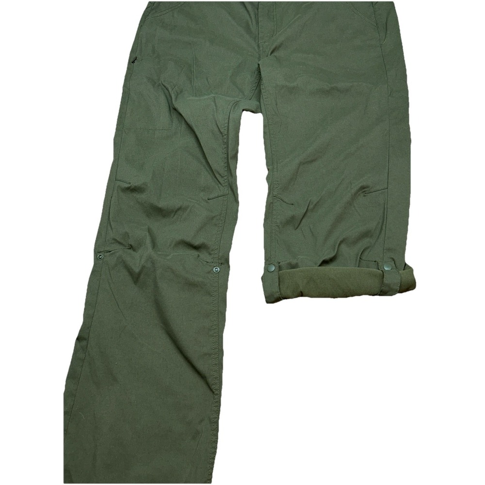 Prana Sage Green Wide Leg Convertible Outdoor Hiking Pants Size 16 Gorpcore - Picture 7 of 8